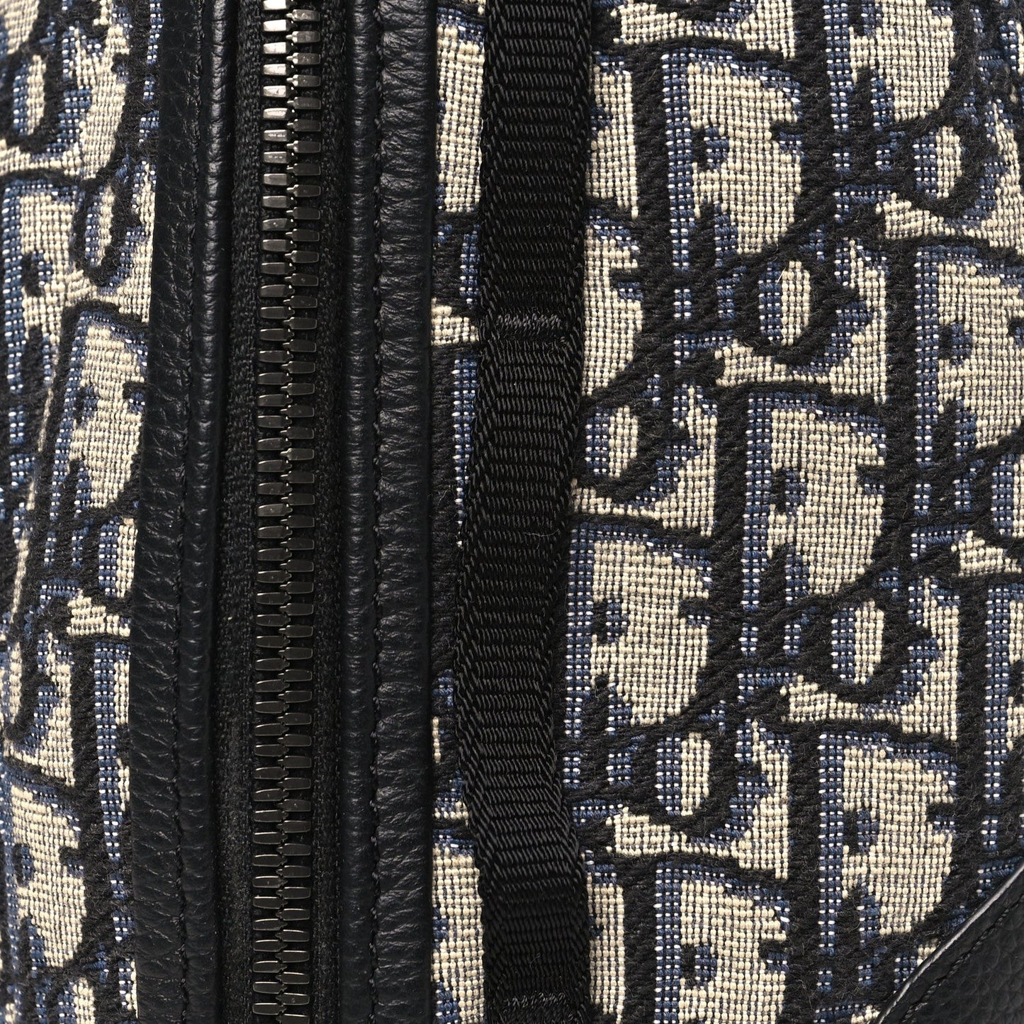 Grained Calfskin Oblique Scarab Sling Bag Blue Black