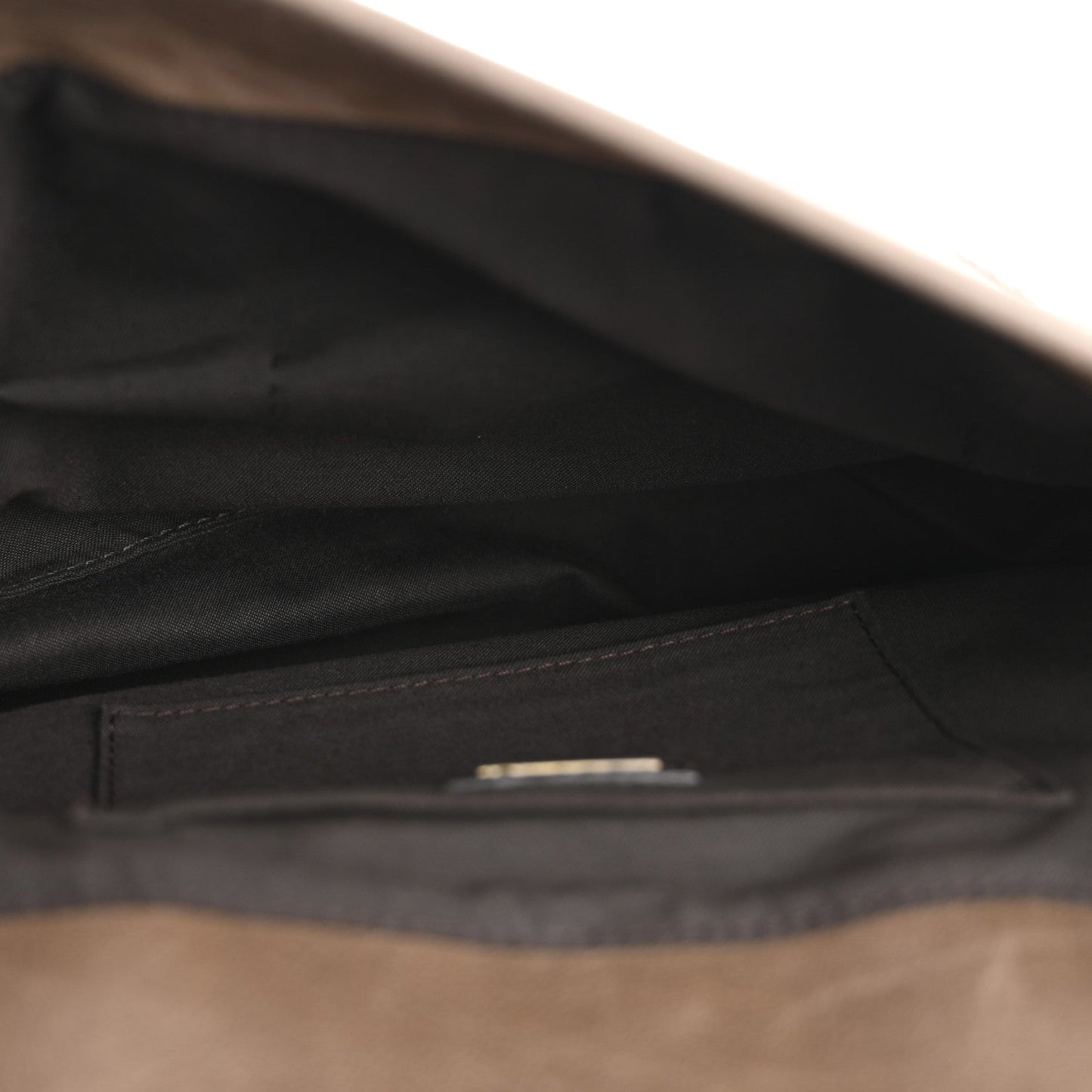 Calfskin B Bag Brown Grey