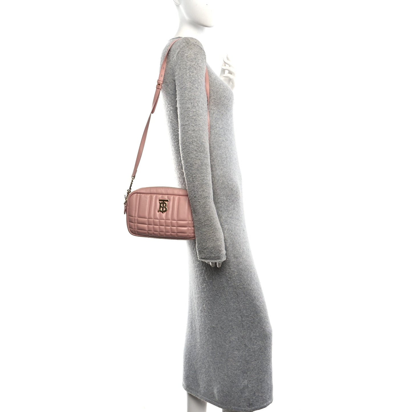 Calfskin Quilted Small Lola Camera Bag  Dusty Pink