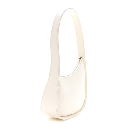 Smooth Calfskin Half Moon Shoulder Bag New Ivory