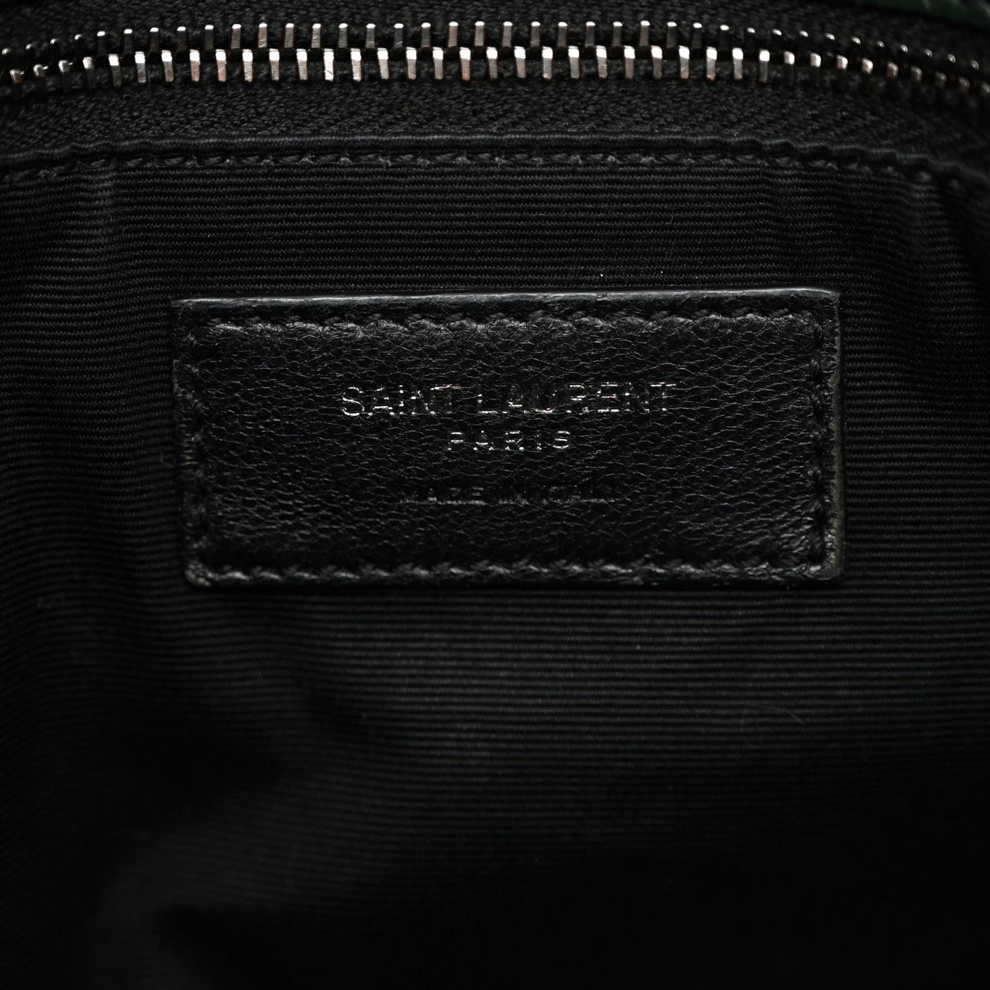 Crinkled Lambskin Matelasse Monogram Medium Niki Chain Satchel Dark Green