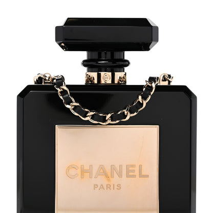 Plexiglass Perfume Bottle Clutch Black