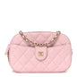 Lambskin Quilted Chain Camera Bag Light Pink