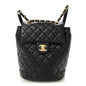 Calfskin Quilted Mini Urban Spirit Backpack Black