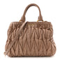 Nappa Matelasse Bauletto Top Handle Bowler Cammeo