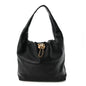 Calfskin Quilted Maxi Hobo Black