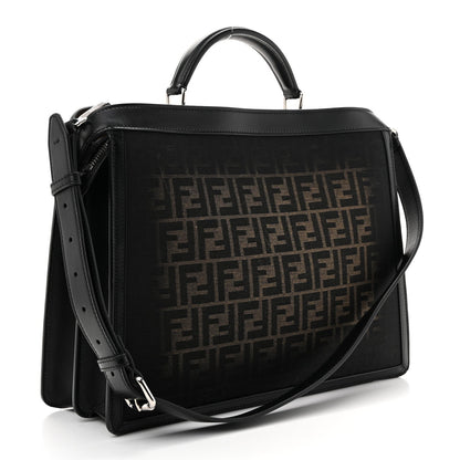 FF Vitello King Jacquard 1974 Medium Peekaboo I SEE U Satchel Brown