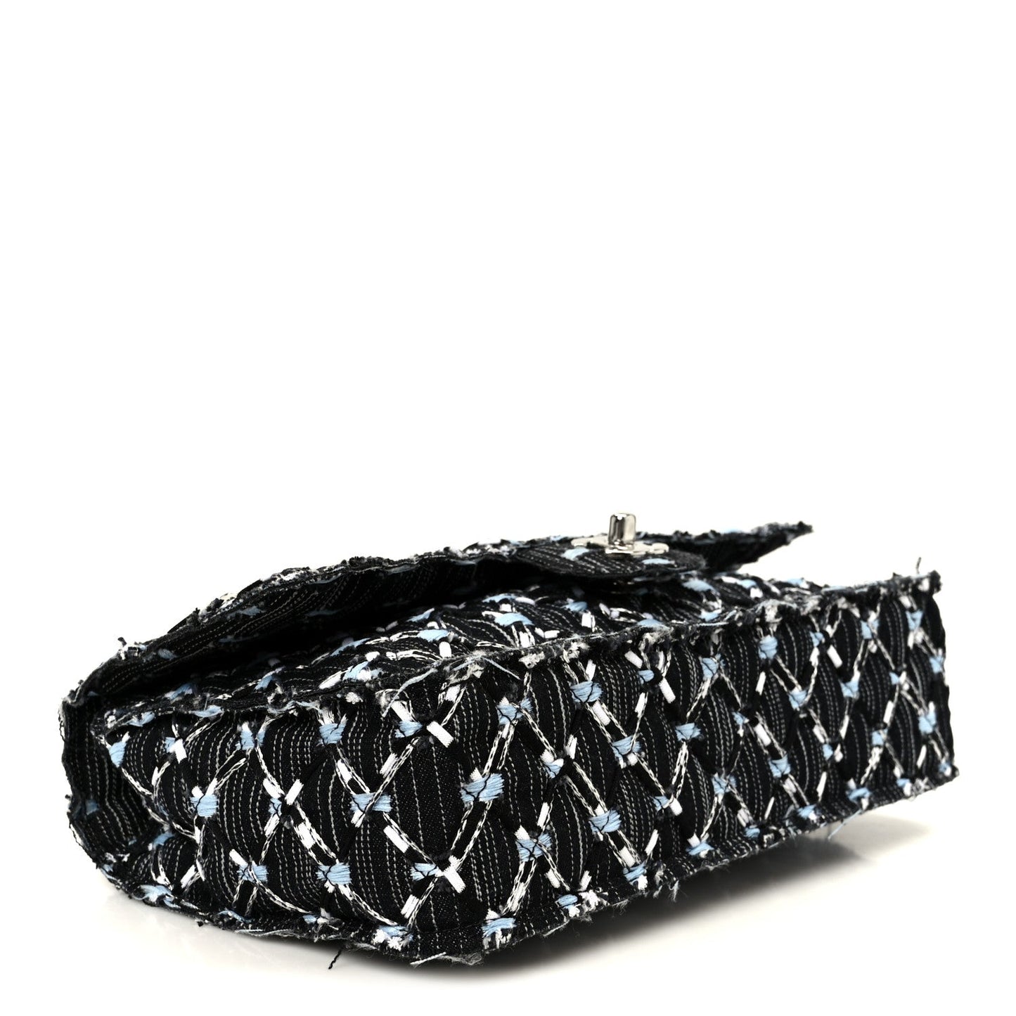 Denim Woven Medium Flap Light Blue