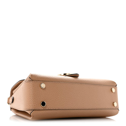 Dollar Calfskin Interlocking G Top Handle Shoulder Bag Camelia