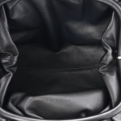 Smooth Butter Calf The Pouch Oversized Clutch Black