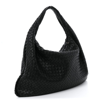 Nappa Intrecciato Large Veneta Hobo Black