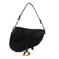Grained Calfskin Saddle Bag Black