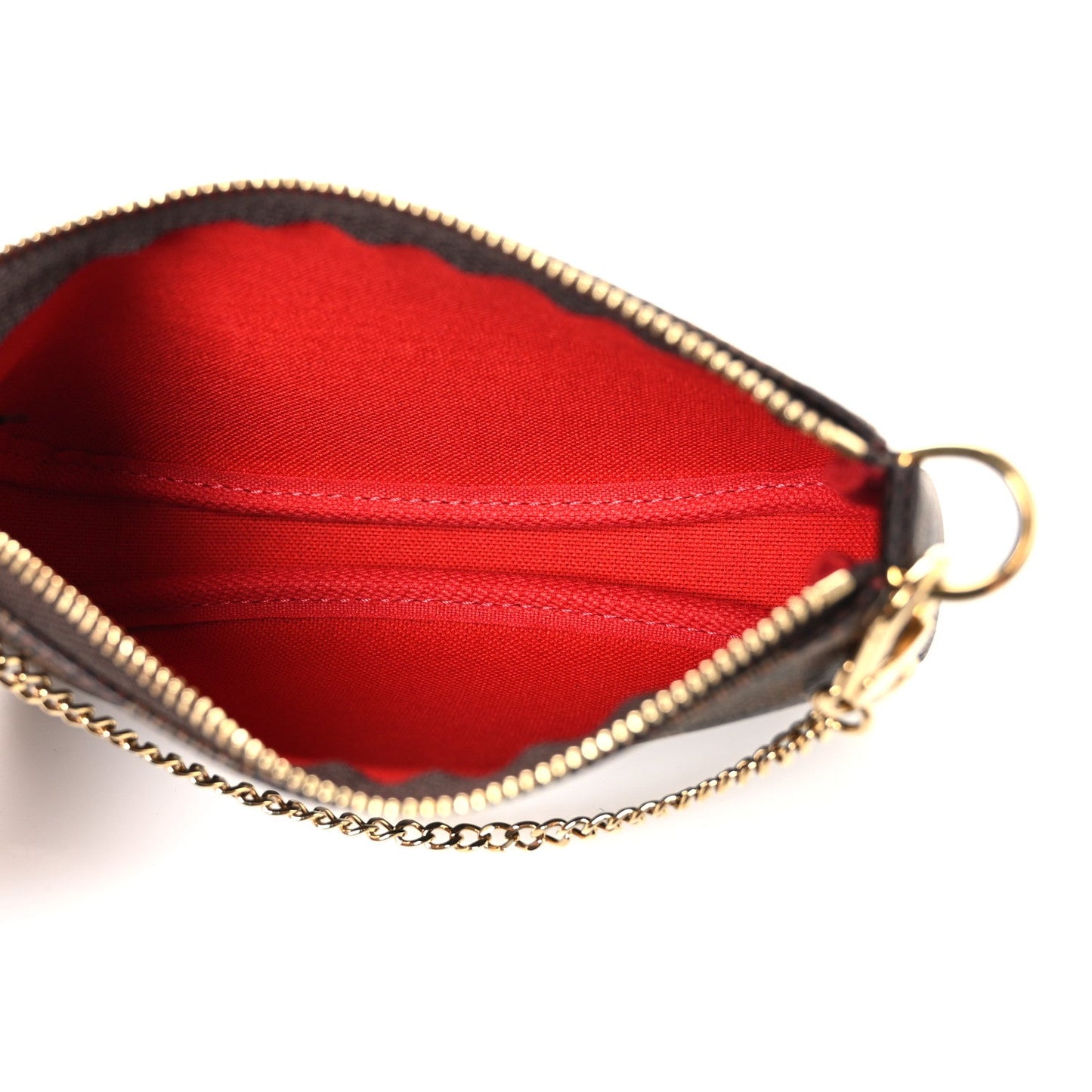 Damier Ebene 2019 Christmas Animation Mini Pochette Accessories Red