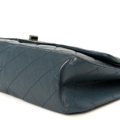 Aged Calfskin Quilted 2.55 Reissue 226 Flap Dark Blue