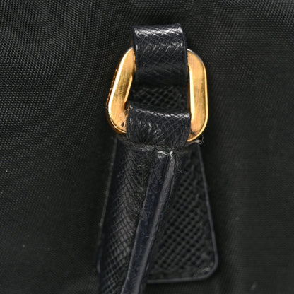 Nylon Saffiano Small Top Handle Bag Black