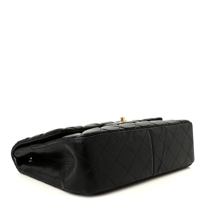 Lambskin Quilted Jumbo Single Flap Black
