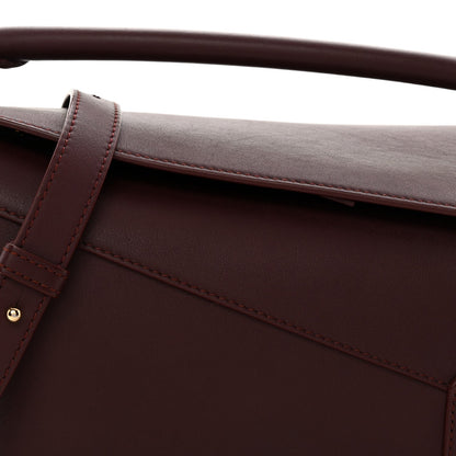 Calfskin Small Puzzle Edge Bag Burgundy