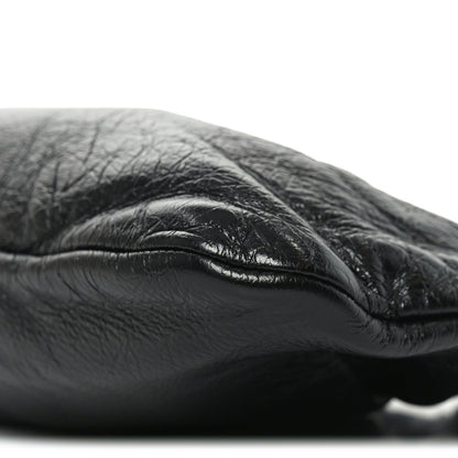 Calfskin Pac Ruched Hobo Black