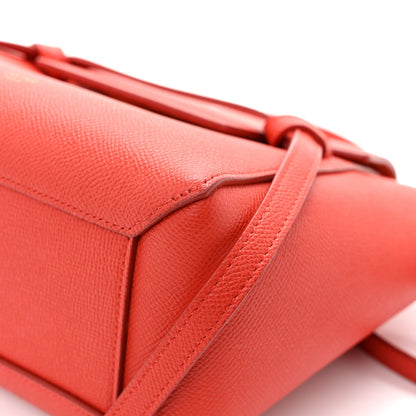Grained Calfskin Nano Belt Bag Coral