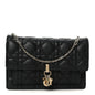 Lambskin Cannage Chain My Dior Daily Chain Pouch Black