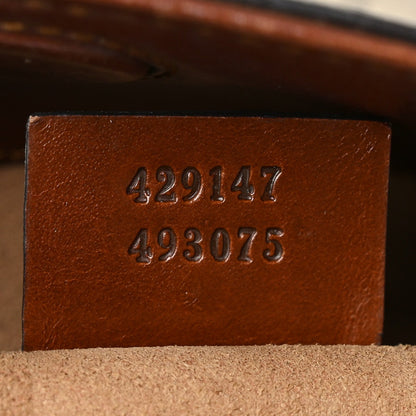 GG Supreme Monogram Linea A Foldover Tote Brown