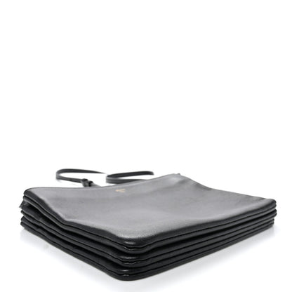 Lambskin Small Trio Crossbody Bag Black