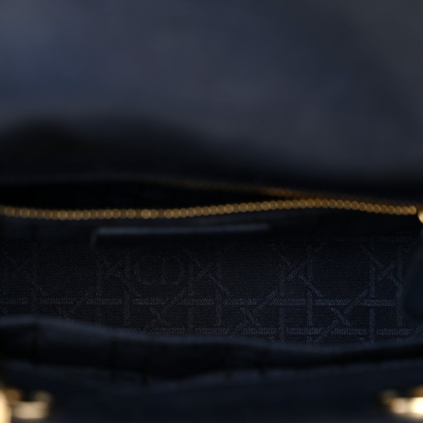 Lambskin Cannage Small Lucky Badges My Lady Dior Navy
