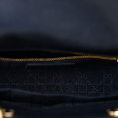 Lambskin Cannage Small Lucky Badges My Lady Dior Navy