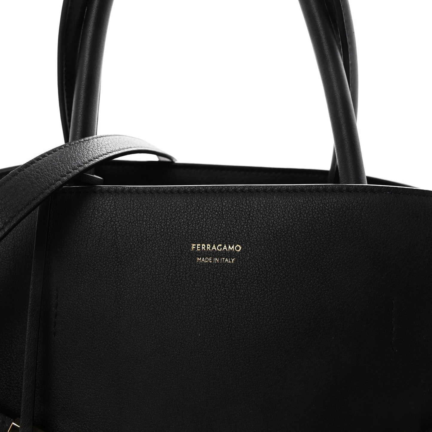 Calfskin Medium Hug Bag Black