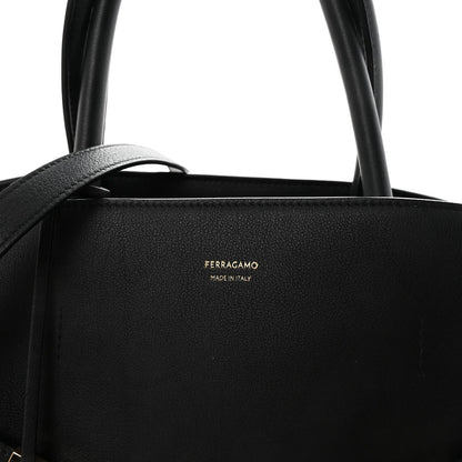 Calfskin Medium Hug Bag Black