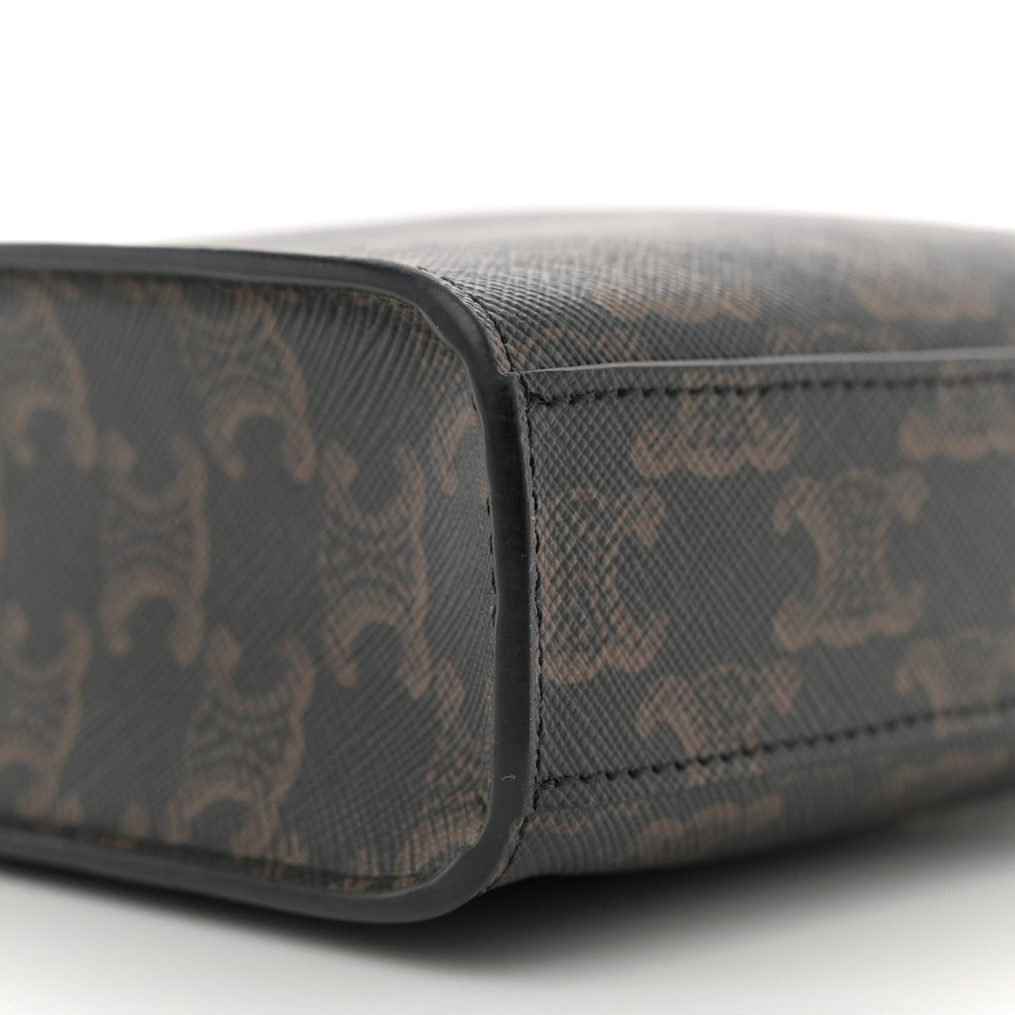 Triomphe Canvas Calfskin Mini Vertical Cabas Tan