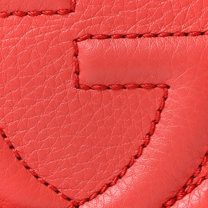Pebbled Calfskin Small Soho Disco Bag Tabasco Red