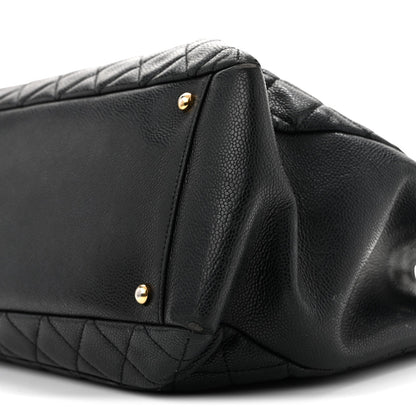 Caviar Quilted XL Grand Shopping Tote GST Black