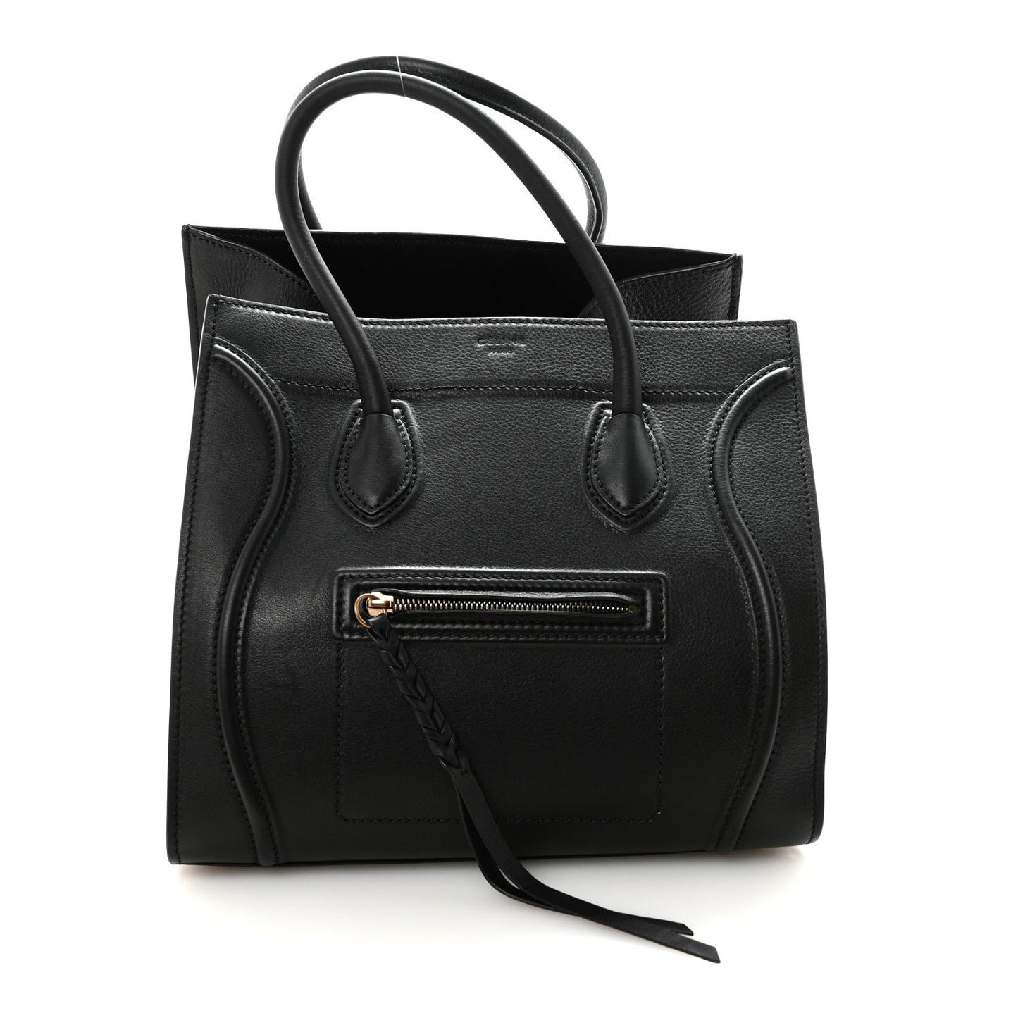 Supple Calfskin Medium Phantom Luggage Black