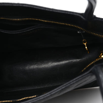 Caviar Quilted Medallion Tote Black