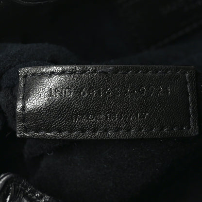 Calfskin Pac Ruched Hobo Black