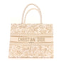 Canvas Embroidered Medium Saint Barth Zodiac Book Tote Gold