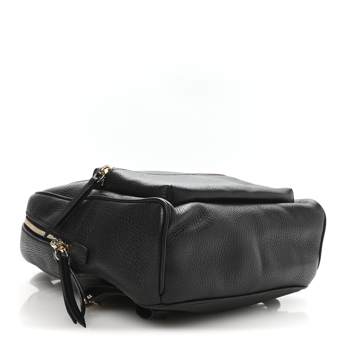 Pebbled Calfskin Soho Chain Backpack Black