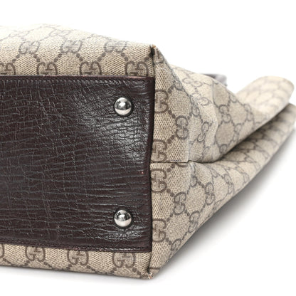 GG Plus Monogram Small Vertical Tote Dark Brown