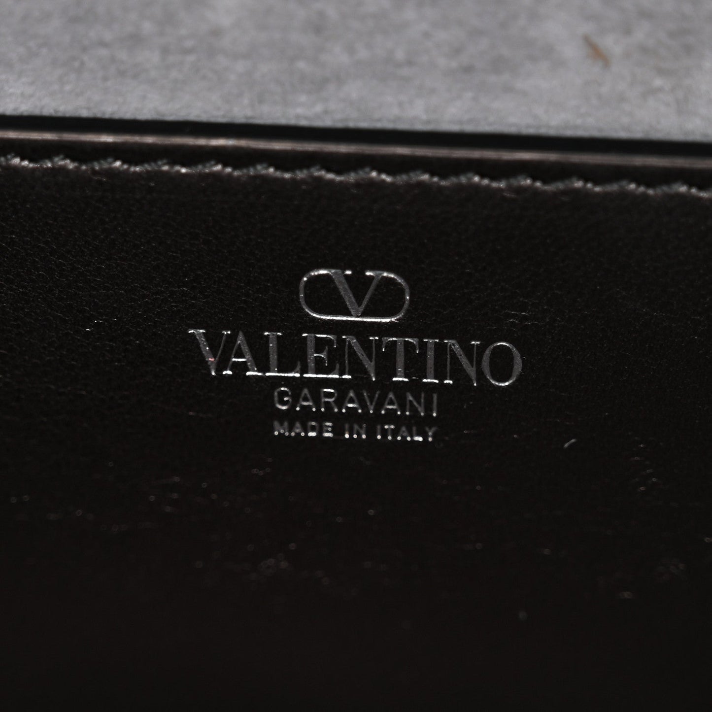 Crystal Suede Enamel Vlogo Small Loco Shoulder Bag Silver