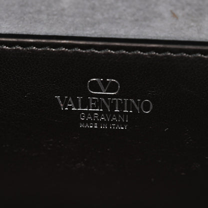 Crystal Suede Enamel Vlogo Small Loco Shoulder Bag Silver