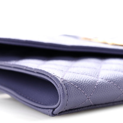 Grain De Poudre Textured Mixed Matelasse Triquilt Monogram Clutch Dark Wisteria