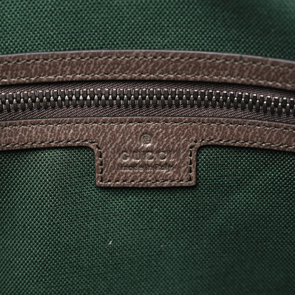 GG Supreme Monogram Textured Dollar Calfskin Web Medium Savoy Duffle Bag Beige Dark Brown