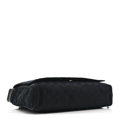 Monogram Small Flap Messenger Bag Black