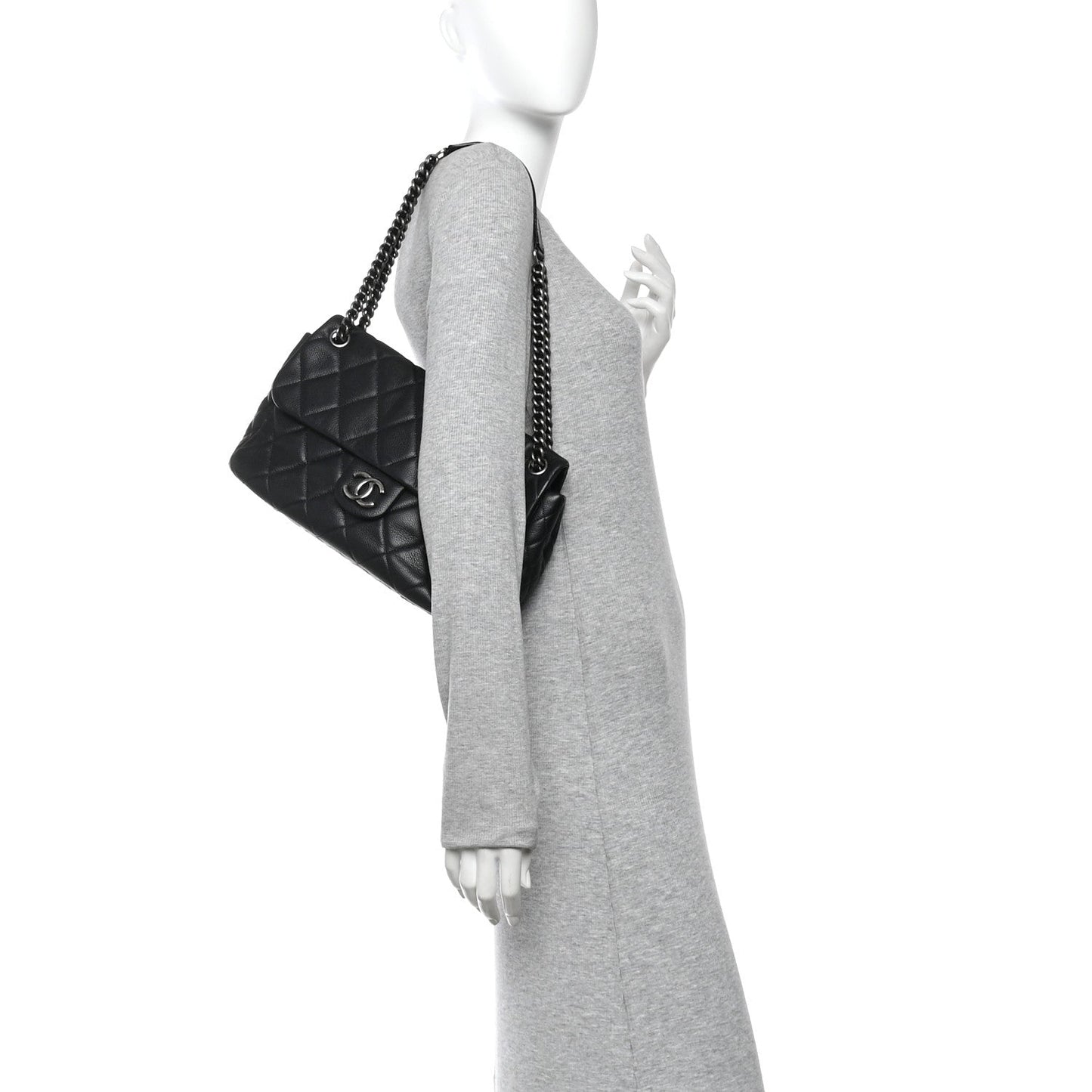 Caviar Quilted Coco Casual Flap Black