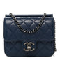 Lambskin Quilted Mini Crossing Times Flap Blue