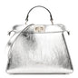 Rock Millenium Laminata Small Peekaboo I SEE U Satchel Argento