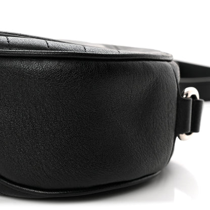 Sakai Be Green Calfskin Diagonal Stitched Mini Blondie Shoulder Bag Craclet Brown