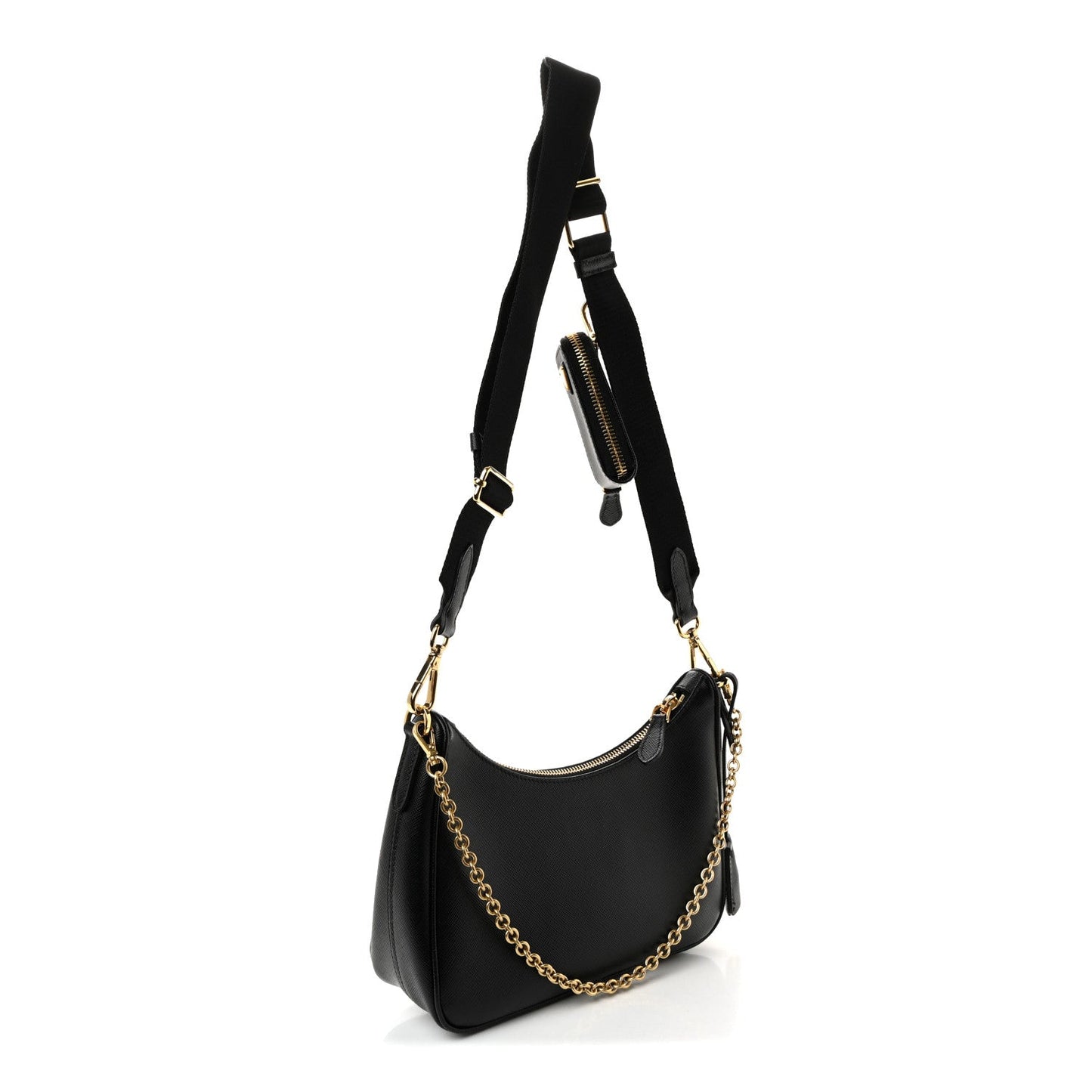 Saffiano Lux Re-Edition 2005 Shoulder Bag Black