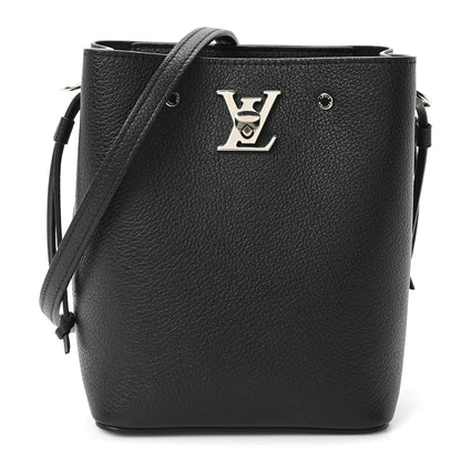 Calfskin Nano Lockme Bucket Black